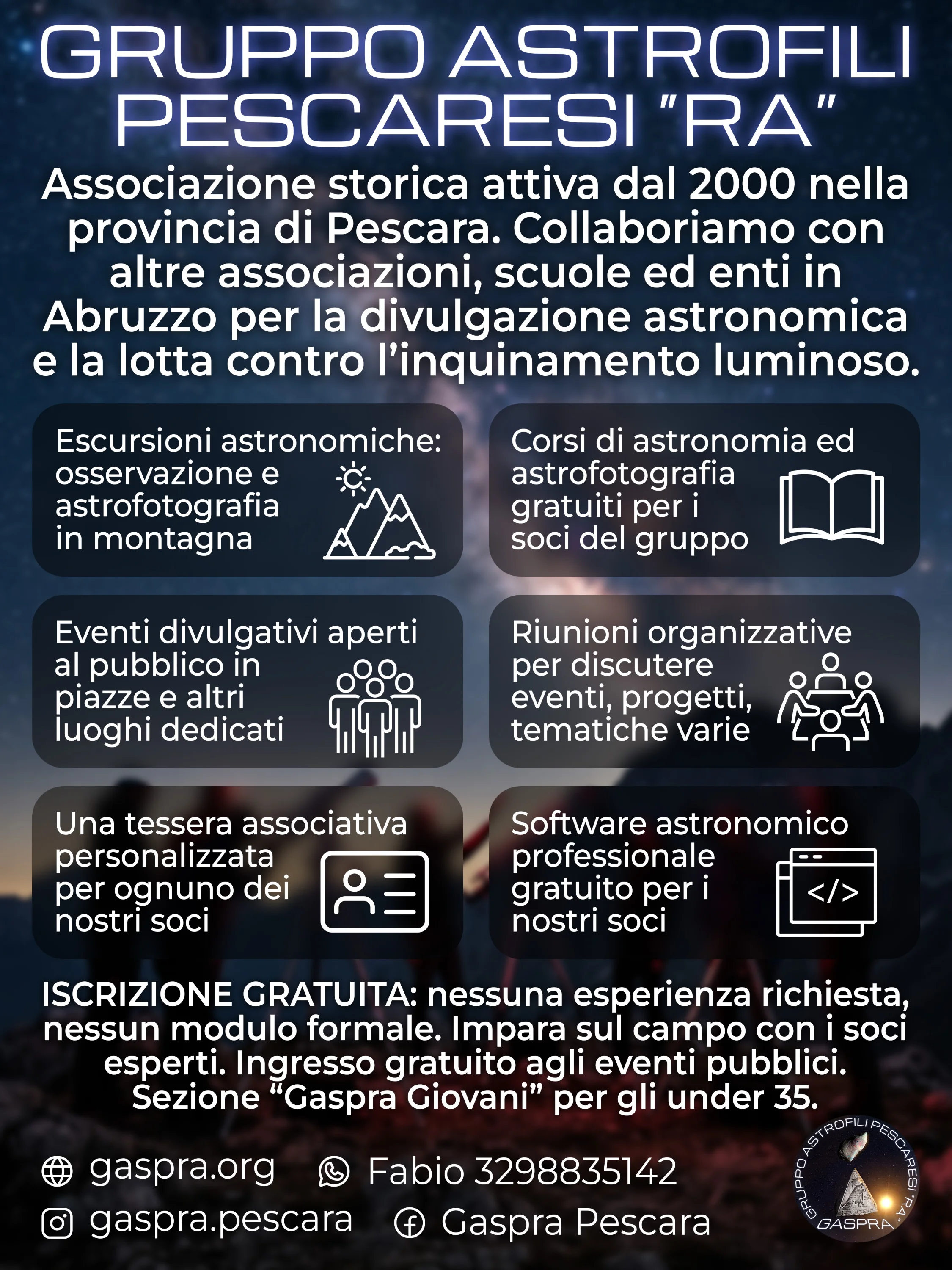 Locandina della campagna GASPRA Giovani